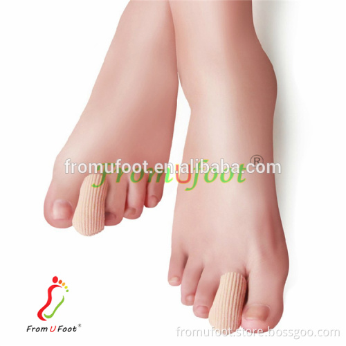 ZRWA12B Silicone toe caps toe stretcher hallux valgus toe separator tube fabric-covered for corn aid bunion 5 15 20 25mm